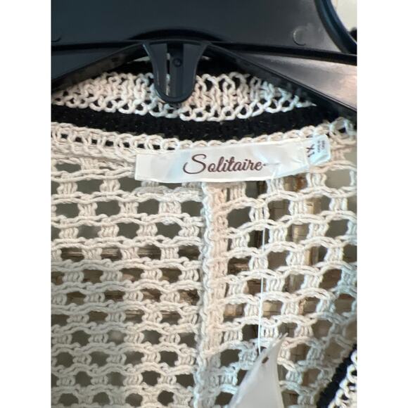 NWT Solitaire size 1X crocheted cardigan sweater - Picture 3 of 4